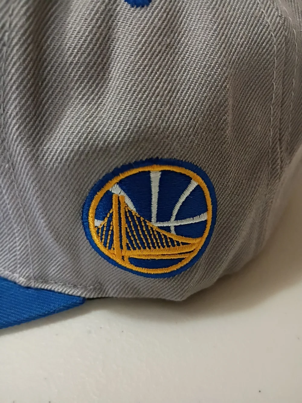 Golden State Warriors Grey and Blue Embroidered Snapback